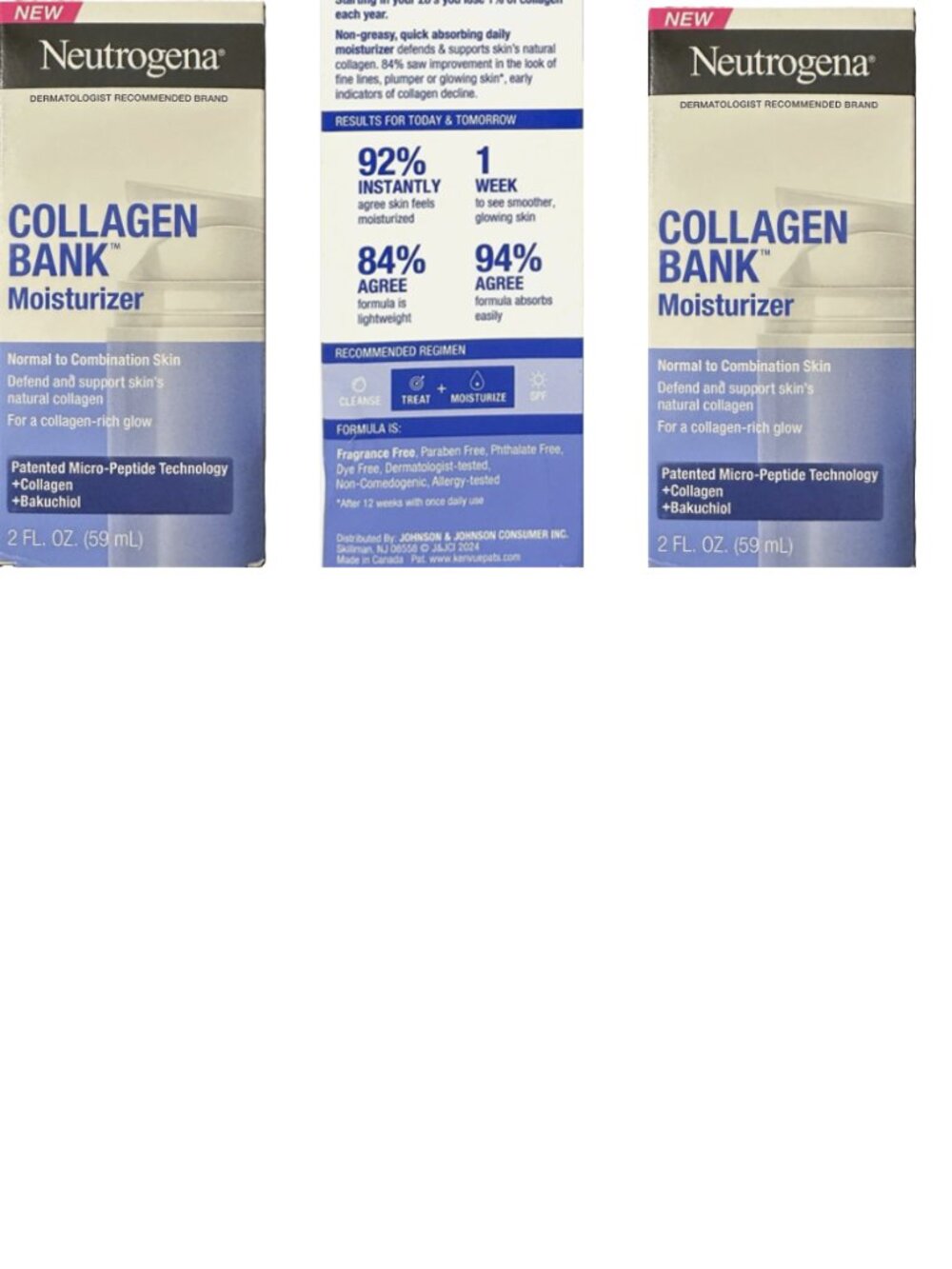 Neutrogena Collagen Bank Moisturizer 2oz EACH 3 PACK